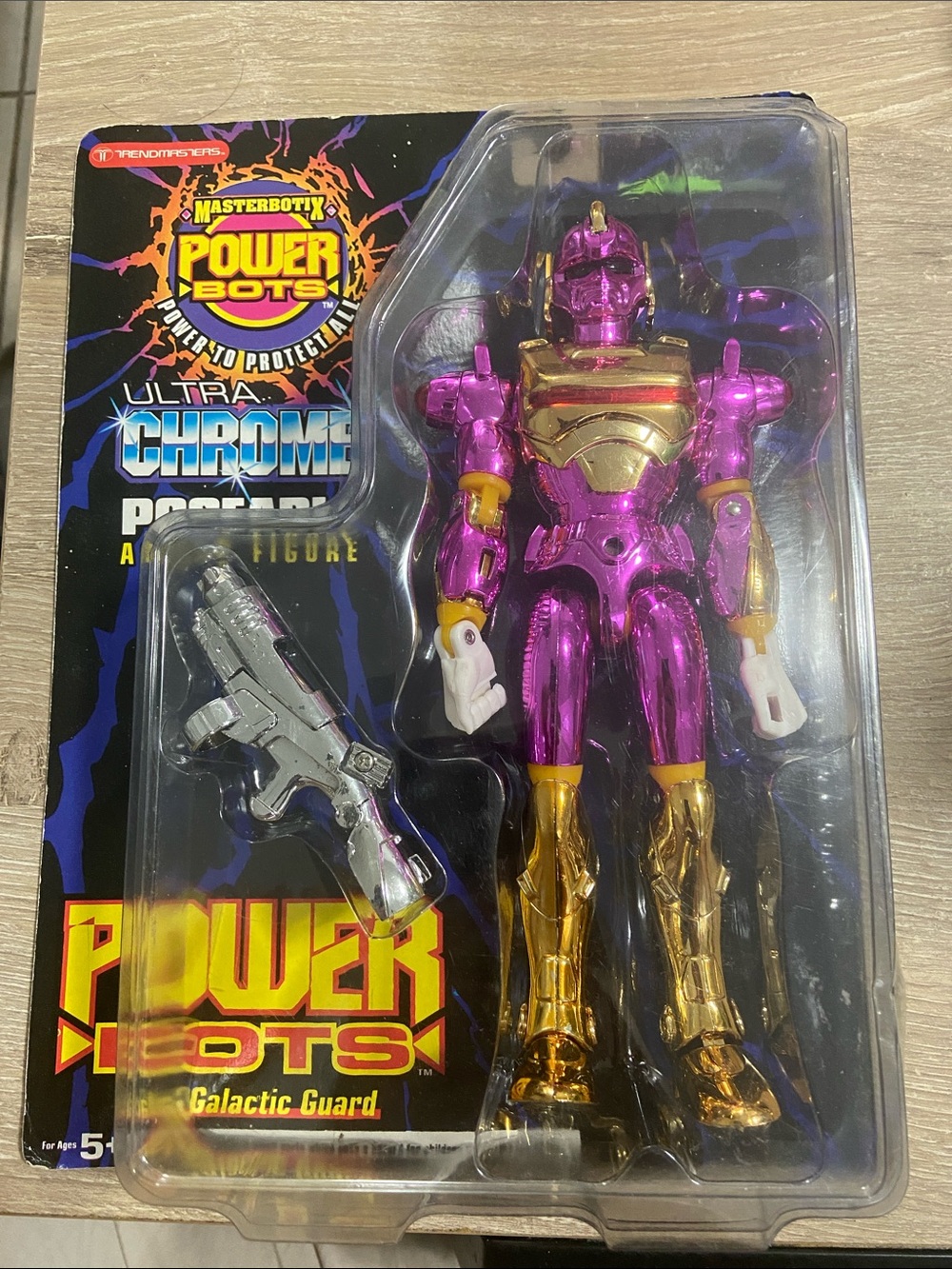 1994 Trendmasters Masterbotix POWER BOTS Ultra Chrome 8" Figure Metablaze